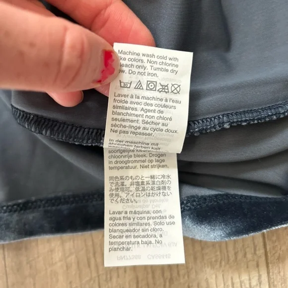 NWT J. Crew Mercantile Blue Velvet Wrap Front Top Sz Sm - Picture 8 of 9